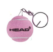 HEAD BALL KEY RING - PINK